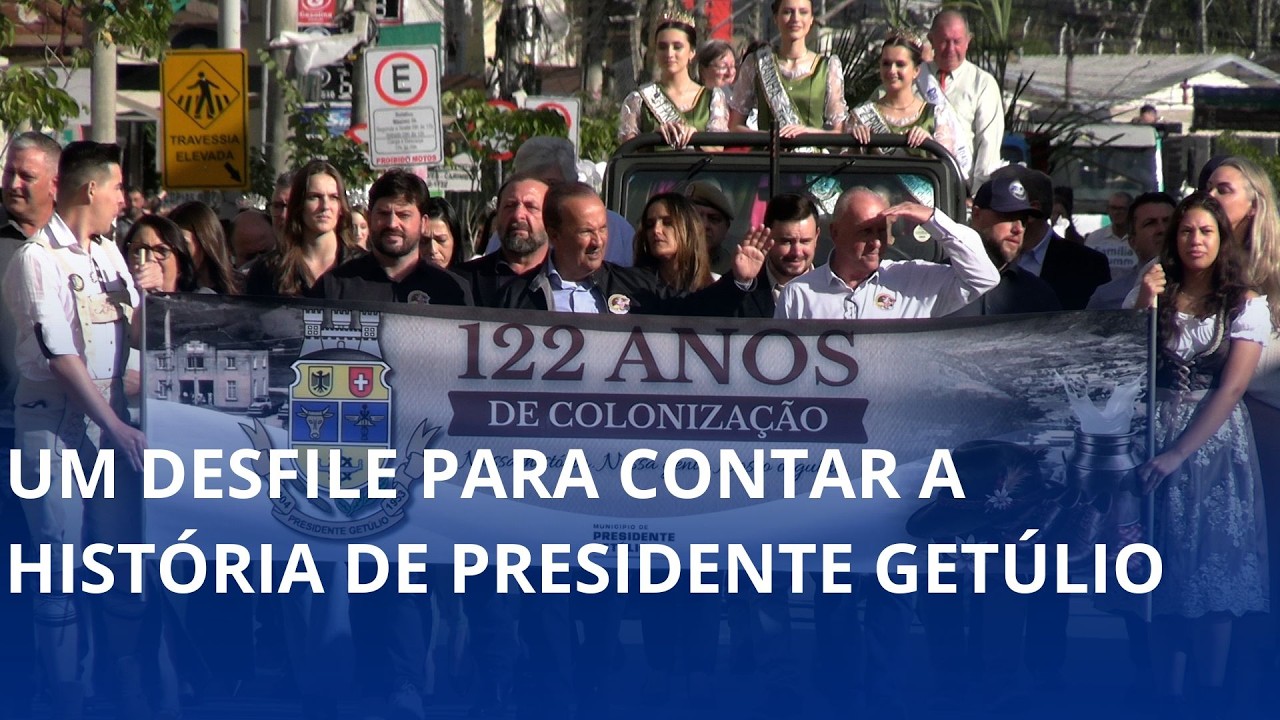 Presidente Getúlio celebra 122 anos com desfile repleto de emoção