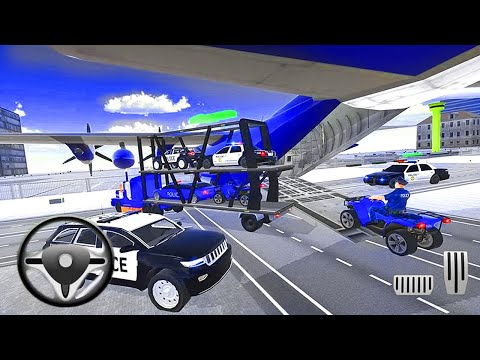 US Police limousine Car Transporter Plane ATV Bike Transport - Android Gameplay