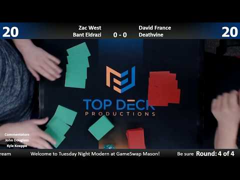 Modern w/ Commentary 10/3/17: Zac West (Bant Eldrazi) vs. David France (Deathvine)