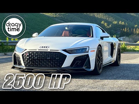 2500 HP Audi R8 V10 TWIN TURBO | Extreme fast acceleration from 100-200 Km/h & 60-130 mph