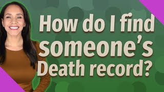 How do I find someone's Death record