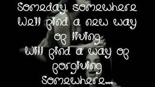 Somewhere - Glee (Lyrics)