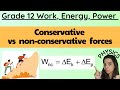 Conservative And Non Conservative Forces Grade 12 Work Energy Power