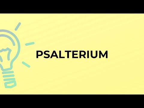 What is the meaning of the word PSALTERIUM?