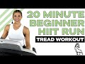 20 MIN BEGINNER HIIT | Treadmill Follow Along!
