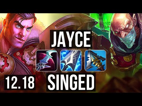 JAYCE vs SINGED (TOP) | 1.4M mastery, Legendary, 600+ games | KR Master | 12.18