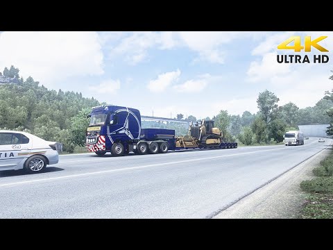 M-Benz Arocs BigSpace carries 39 tons of cargo from Hunedoara to Craiova, Romania - ETS2 (1.43) - 4K