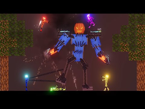 Hi-Tech Soldier vs Crazy Robot in People Playground