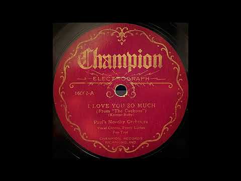 I Love You So Much - Paul's Novelty Orchestra, 1930