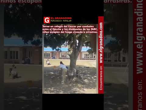 Terror en colegio del Cauca: niños escapan del fuego cruzado arrastrándose.