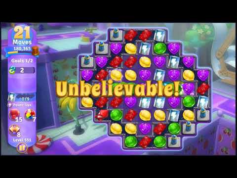 Wonka's World of Candy Level 551 - NO BOOSTERS + FULL STORY 🍫 | SKILLGAMING ✔️