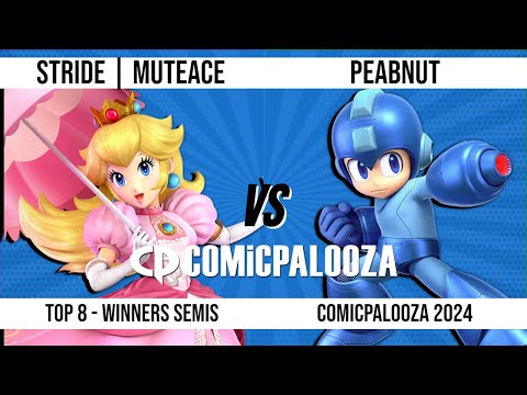 Comicpalooza 2024 - Top 8 - Winner's Semis - MuteAce (Peach) VS Peabnut (Mega Man)