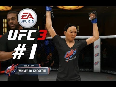 UFC 3 Women's Strawweight Career Mode Walkthrough Part 1 - HEAD KICKS!