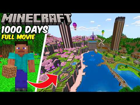 I Survived 1,000 Days in Minecraft Bedrock Edition [FULL MOVIE]
