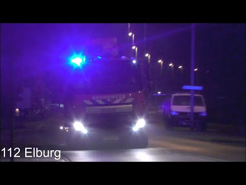 PRIO 1 2x Hoogwerker brandweer Elburg [06-6951] met spoed naar 2 meldingen
