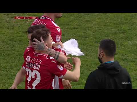 GOOOL! Poli Iași - Dinamo 0-1. Sorescu deschide scorul cu un șut la colțul lung