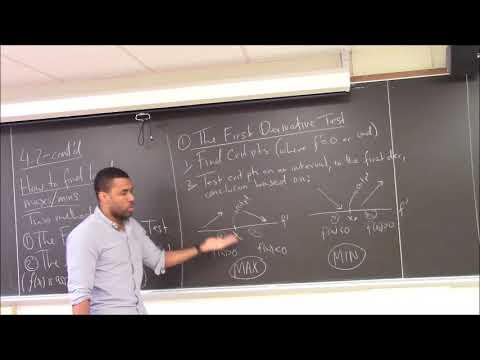 Math 1203-R04 Lecture 19 - The First and Second Derivative Tests and Curve Sketching