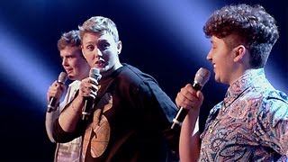 James, James and Curtis&#39; performance - The Fray&#39;s How To Save A Life - The X Factor UK 2012