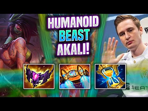 HUMANOID IS A BEAST WITH AKALI! - FNC Humanoid Plays Akali Mid vs Ahri! | Season 2022