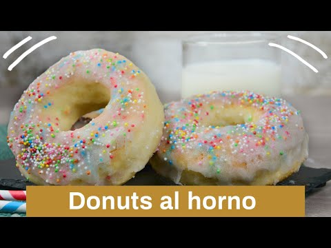 Donuts al horno con glaseado de azúcar