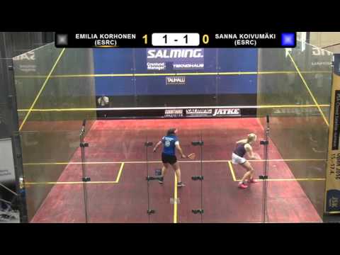 Salming Squash Open Emilia Korhonen ESRC - Sanna Koivumäki ESRC