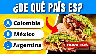 Adivina el PAÍS por su COMIDA 😋🍔 Trivia de Cultura General y Países