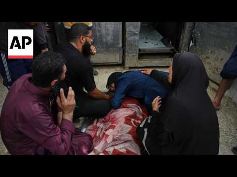Video Thumbnail: Bodies brought to Gaza hospital after deadly Israeli strike