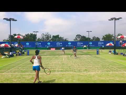 (本戦)久留米市ユー・エス・イーカップ国際女子テニス2018 Momoko KOBORI,Hiroko KUWATA vs Chihiro MURAMATSU,Olivia TJANDRAMULIA