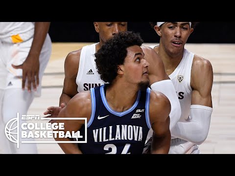 亞利桑那州立大學在2K帝國精英賽上的戰鬥｜ESPN大學籃球賽 (Villanova, Arizona State battle at 2K Empire Classic | ESPN College Basketball)