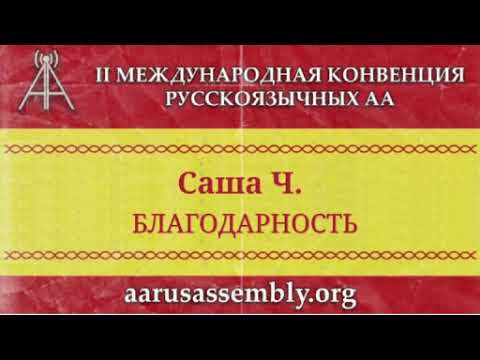 Саша Ч. Благодарность. Спикерское на 2-й Международной Конвенции русскоязычных АА