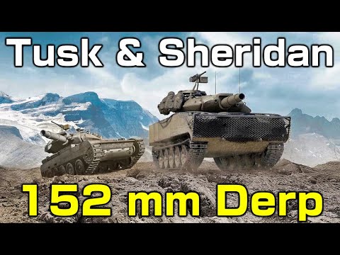 Tusk and Sheridan 152 mm Derp Compilation || WoT Console