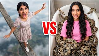 Download lagu شفا VS غزل: تحدي 100 خوف في 24 ساعة! 😱🕷️🔥 mp3