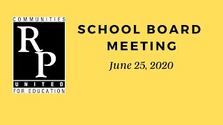 Raymore-Peculiar School Board Meeting June 25, 2020