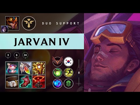 Jarvan IV Support vs Nautilus - KR Grandmaster Patch 25.24