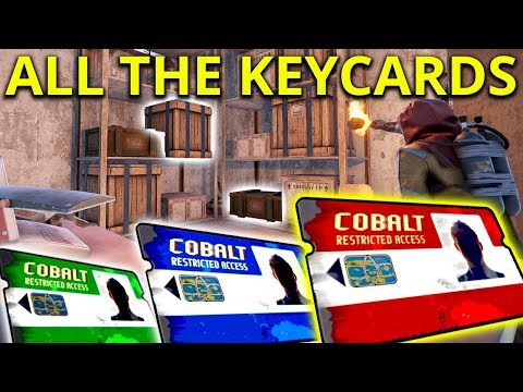 GETTING ALL THE RUST PUZZLE KEYCARDS - Rust Solo Survival Gameplay