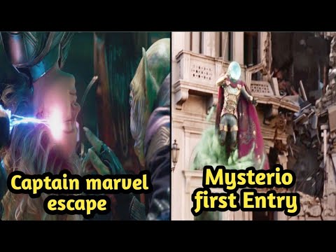 Captain marvel escape Skrull ||mysterio entry in FFH||WatcherAdda||Hd||1080p||mixed