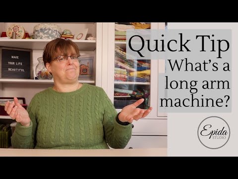 What is a long arm quilting machine?