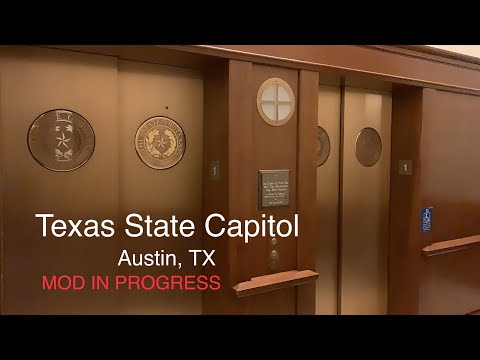 FAMOUS 1991 Dover SPF traction elevators @ Texas State Capitol Building, Austin, TX (NOW MODERNIZED)