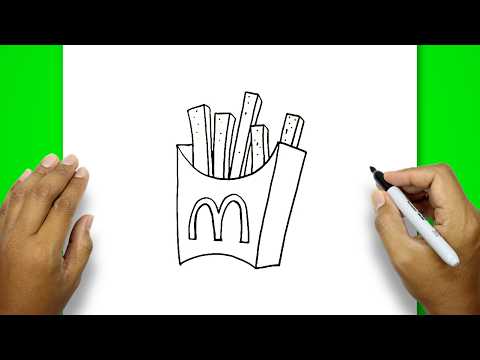How to draw McDonald's french fries | SO EASY | French Fries Drawing
