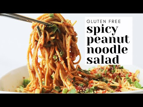 Spicy Peanut Noodle Salad Recipe - Vegan and Gluten Free!