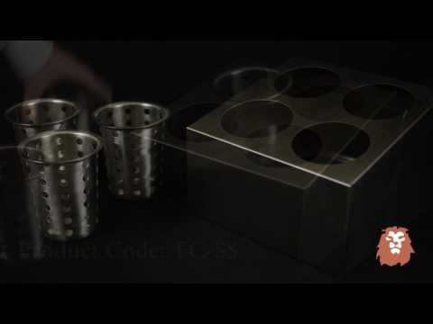 Winco Flatware Cylinder Holder Demo by LionsDeal.com 