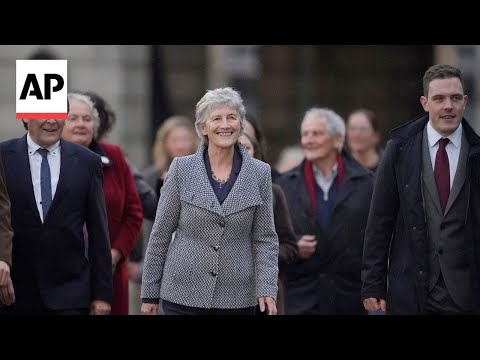 Ireland's President elect Catherine Connolly arrives at Dublin Castle