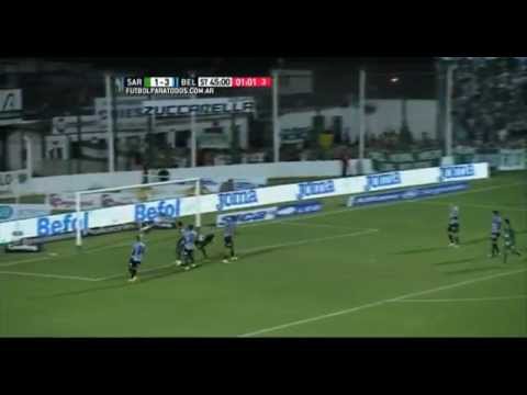 Gran respuesta de Olave. Sarmiento 1 - Belgrano 3. Fecha 8. Primera División 2015. FPT