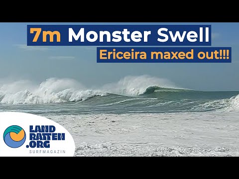 GROßE WELLEN Portugal❗❗❗ 7m MONSTER SWELL🌊🌊🌊❗❗❗ - Ericeira maxed out