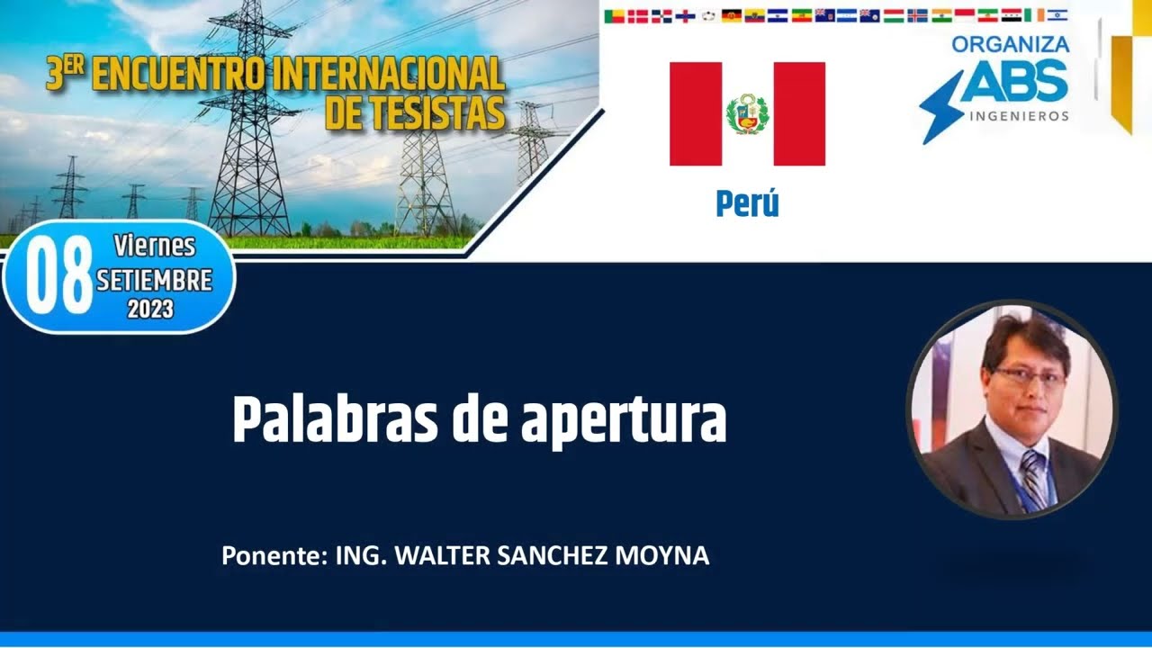 (III EIT) Ing. Walter Sanchez - Palabras de Bienvenida (1/9)