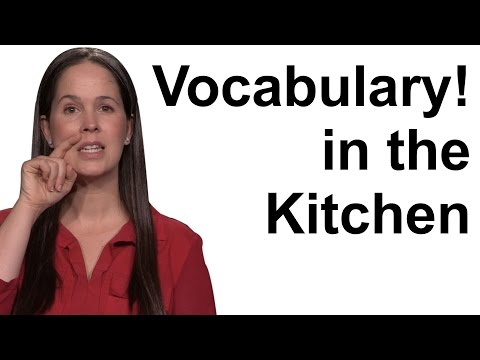 English Vocabulary -- Words for the Kitchen -- American English