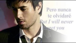 Enrique Iglesias Nunca Te Olvidar Lyrics   Spanish &amp; English