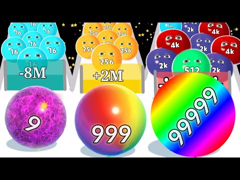 🧶 Satisfying Mobile Game/ Ball run infinity vs merge jump 2048 - 2048 Ball Gameplay new Level #6