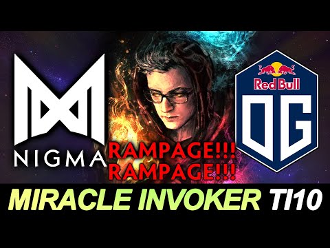 Miracle- INVOKER DOUBLE RAMPAGE! Nigma vs OG on TI10 Qualifier