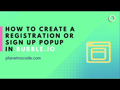How to create a registration or sign up popup in Bubble.io thumbnail